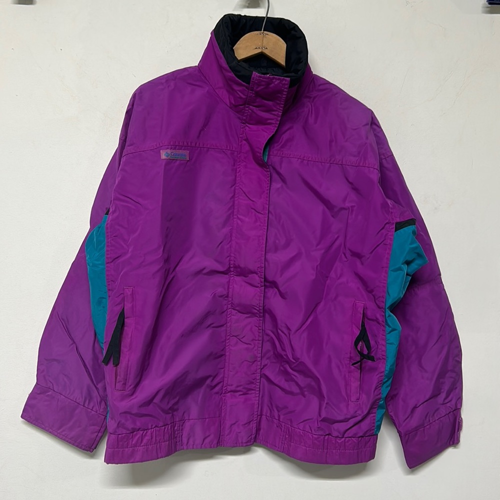 Vintage 90s Columbia Bugaboo Sports Jacket Purple & Teal Ski